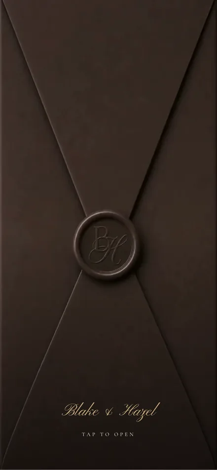 Blake & Hazel signature envelope, sealed